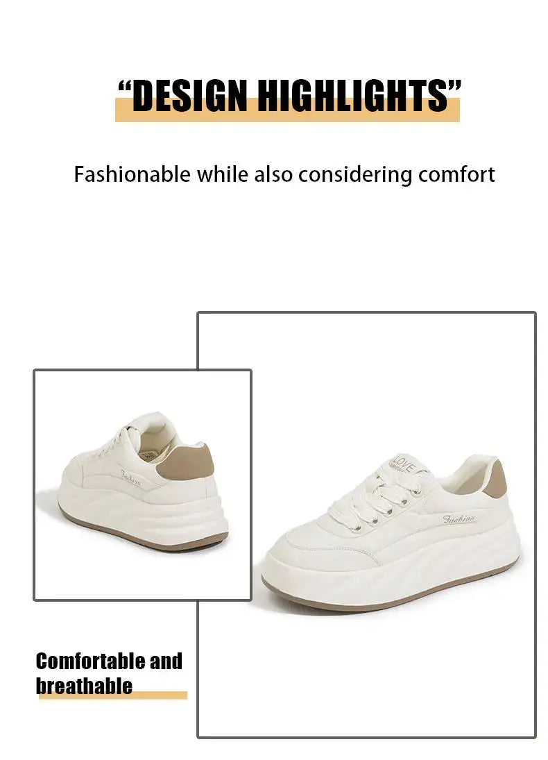 Zapatos blancos para mujer 2025, nuevas zapatillas planas, estilo coreano, deportes informales, zapatos de pan versátiles MedSurgery Store For Digital Health