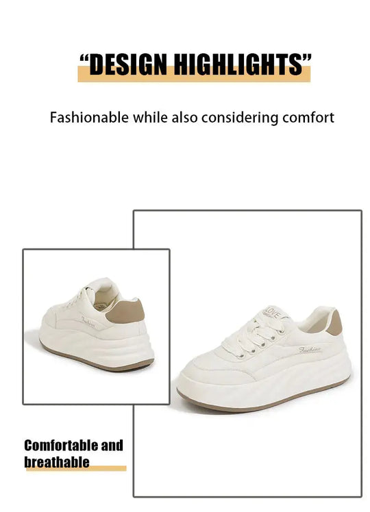 Zapatos blancos para mujer 2025, nuevas zapatillas planas, estilo coreano, deportes informales, zapatos de pan versátiles MedSurgery Store For Digital Health