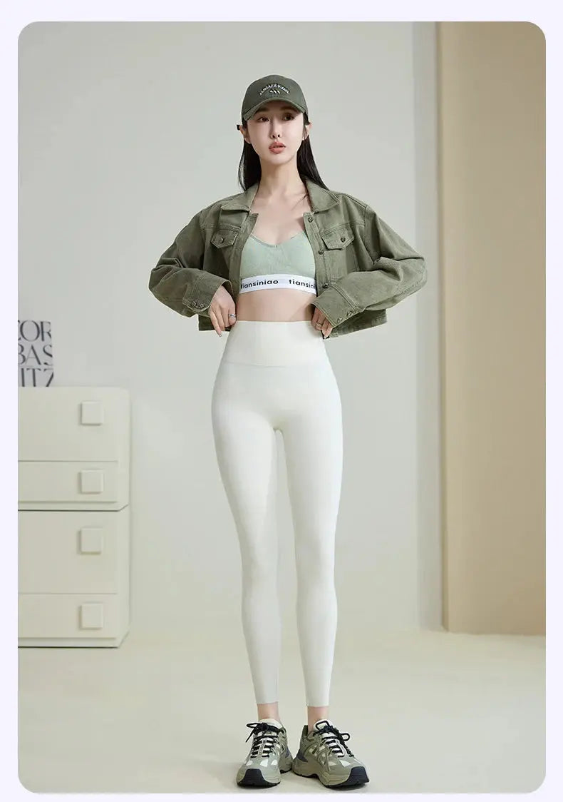 BIVIGAOS 2025 Primavera Verano nueva ciruela roja 3D sensación desnuda Leggings de piel de tiburón mujeres delgadas Sexy deporte Yoga Push Up Fitness Leggings MedSurgery Store For Digital Health