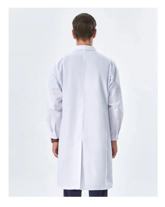 Bata de laboratorio blanca barata para mujeres, hombres, estudiantes, química, profesionales de atención médica, enfermera, manga larga, bata de trabajo para médico XK002 MedSurgery Store For Digital Health