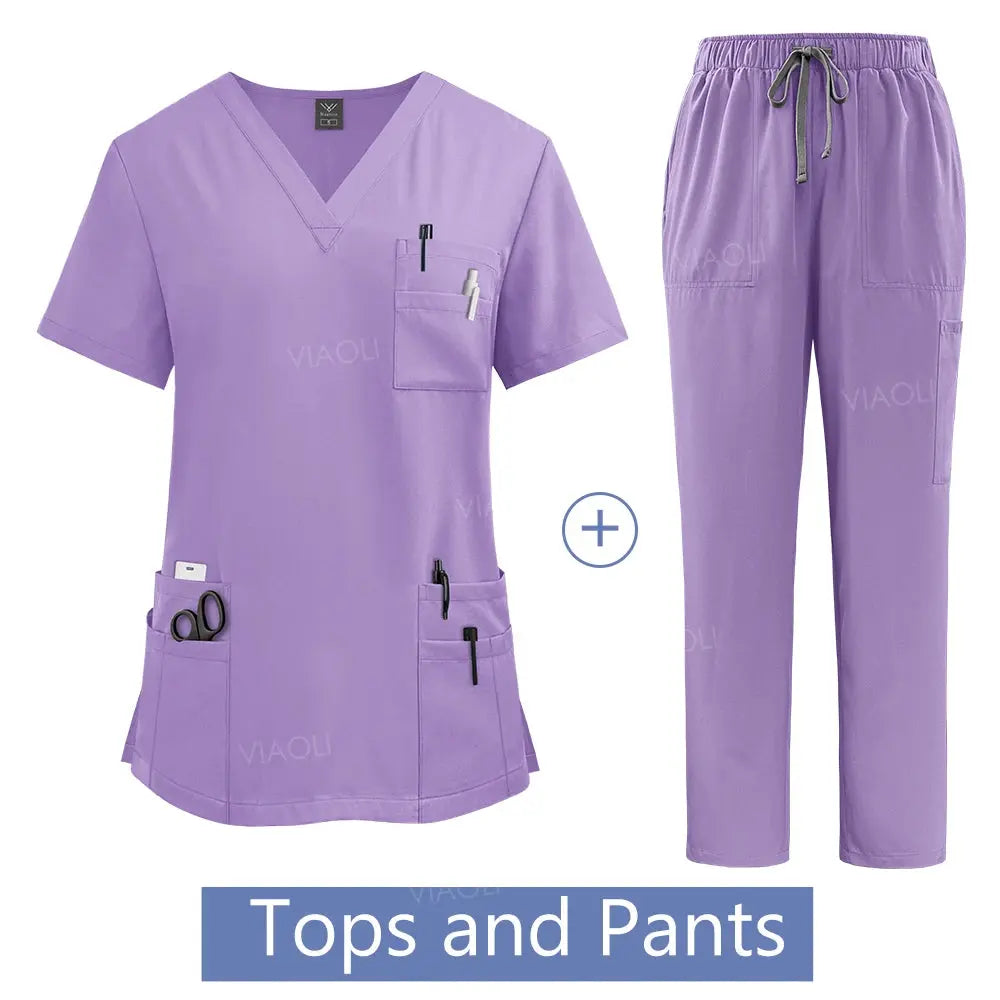 Uniforme médico para mujer, conjunto de batas de trabajo para Hospital, venta al por mayor, uniformes de enfermería, ropa de trabajo para clínica de farmacia y cuidado de la salud CJdropshipping