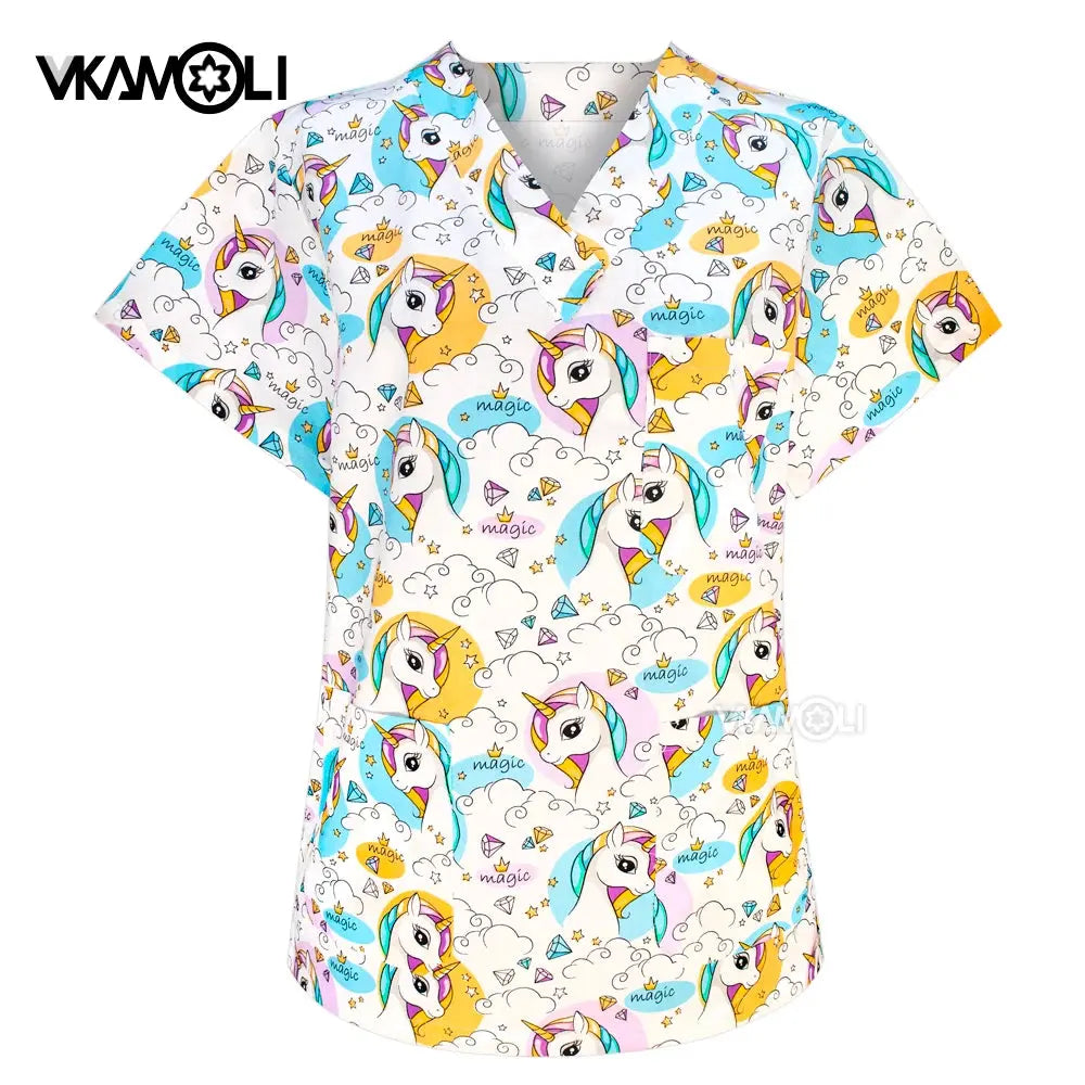 Uniforme de Spa para clínica de mascotas, ropa de trabajo para mujer, traje médico, tops exfoliantes, camisa exfoliante CJdropshipping