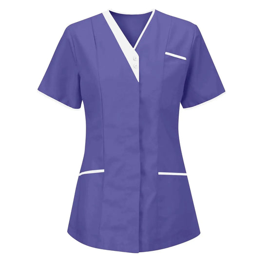 Filipina Médica Elite ISHOWTIENDA - Uniforme Clínico Ergonómico de Manga Corta con Cuello en V CJdropshipping