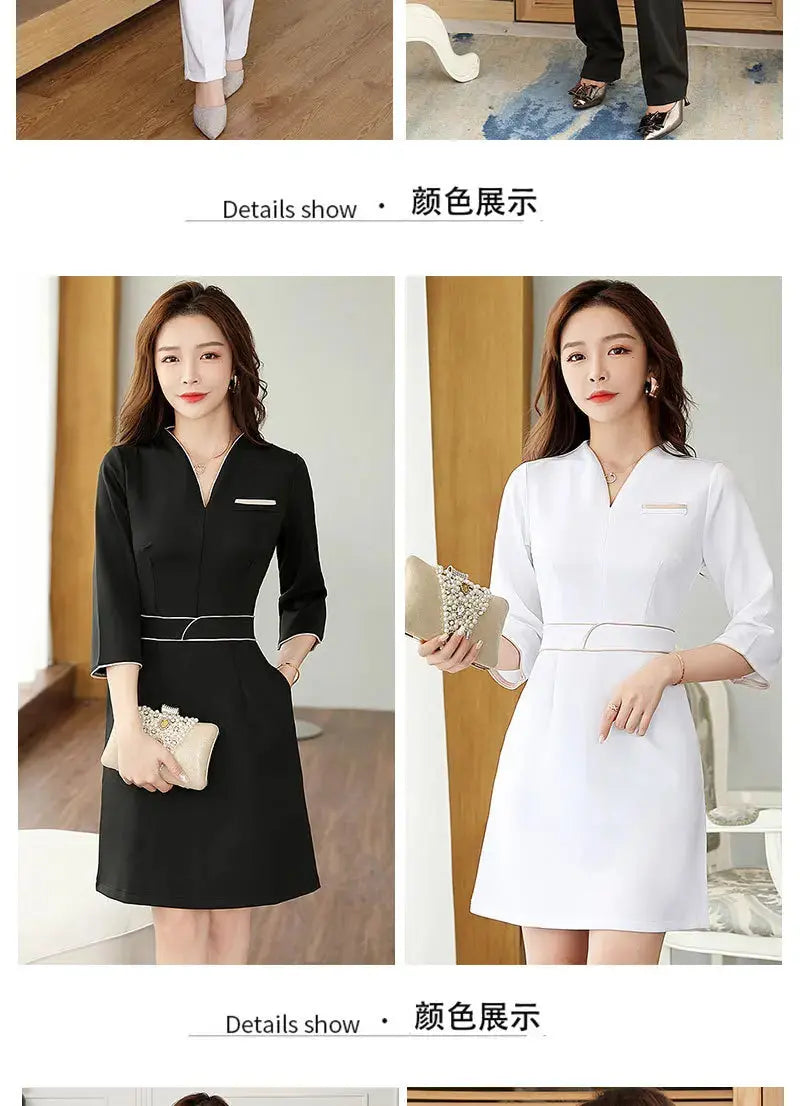 Uniforme estético de verano, traje de salón de belleza de manga corta, ropa de esteticista de Spa para mujer, ropa de trabajo de masaje de Hotel, monos coreanos-BC MedSurgery Store For Digital Health