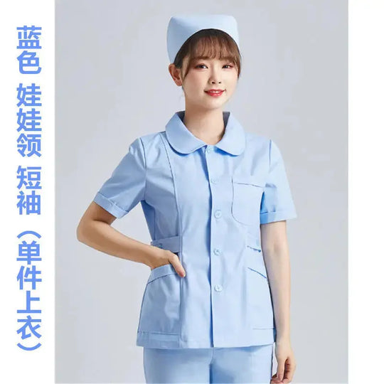 Uniforme de Enfermera Blanco Elite - Top Médico Ajustable de Manga Corta para Mujer CJdropshipping