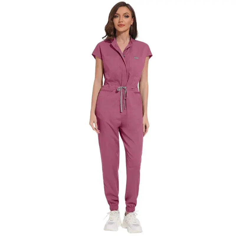 Venta al por mayor de ropa médica, uniforme exfoliante para mujer, mono de manga corta, ropa de Hospital médico, uniformes exfoliantes con bolsillo CJdropshipping