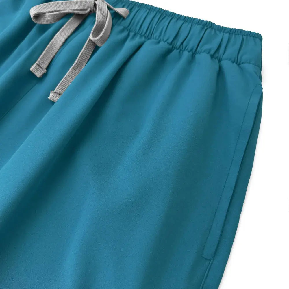 Conjunto de batas para mujer, Top con bolsillo y cuello en V, pantalones exfoliantes para correr con cordón, uniforme médico para enfermería, ropa de trabajo quirúrgica CJdropshipping