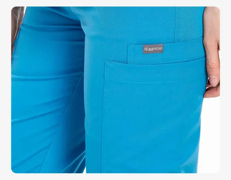 Top de trabajo, uniforme de médico y enfermera, pantalones sencillos con más bolsillos, pantalones de exfoliación Dental, trajes médicos Unisex, conjunto de 3 piezas CJdropshipping
