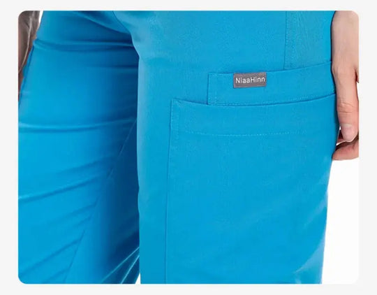 Top de trabajo, uniforme de médico y enfermera, pantalones sencillos con más bolsillos, pantalones de exfoliación Dental, trajes médicos Unisex, conjunto de 3 piezas CJdropshipping