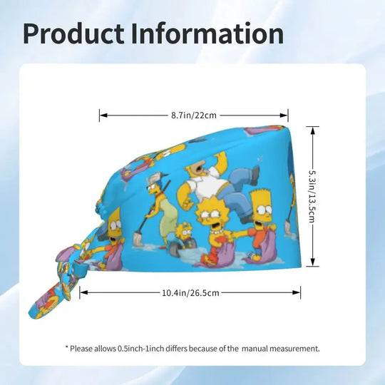 Gorro de trabajo ajustable personalizado con explosión cerebral, gorro quirúrgico de los Simpsons, gorro quirúrgico para enfermería, médico, cirujano, para Chef MedSurgery Store For Digital Health