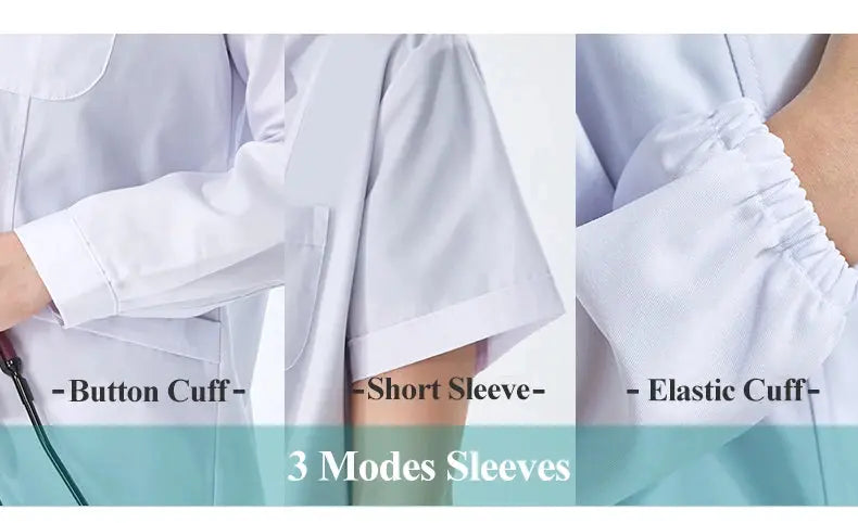 Bata de laboratorio blanca barata para mujeres, hombres, estudiantes, química, profesionales de atención médica, enfermera, manga larga, bata de trabajo para médico XK002 MedSurgery Store For Digital Health