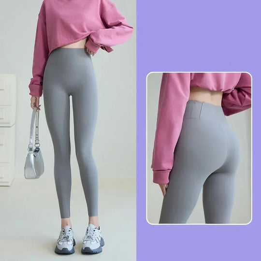 BIVIGAOS 2025 Primavera Verano nueva ciruela roja 3D sensación desnuda Leggings de piel de tiburón mujeres delgadas Sexy deporte Yoga Push Up Fitness Leggings MedSurgery Store For Digital Health