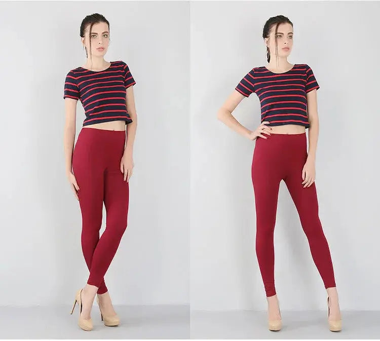 Leggings elásticos de fibra de bambú para mujer, pantalones de nueve puntos, informales, talla grande, primavera, verano y otoño, novedad de 2024 DSers Fulfillment