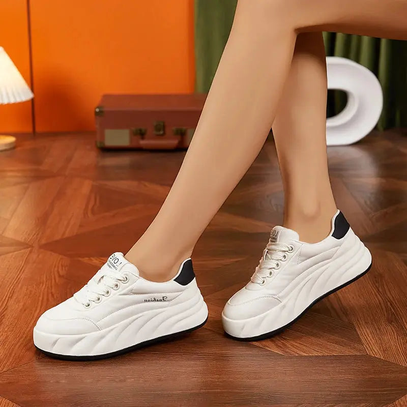 Zapatos blancos para mujer 2025, nuevas zapatillas planas, estilo coreano, deportes informales, zapatos de pan versátiles MedSurgery Store For Digital Health