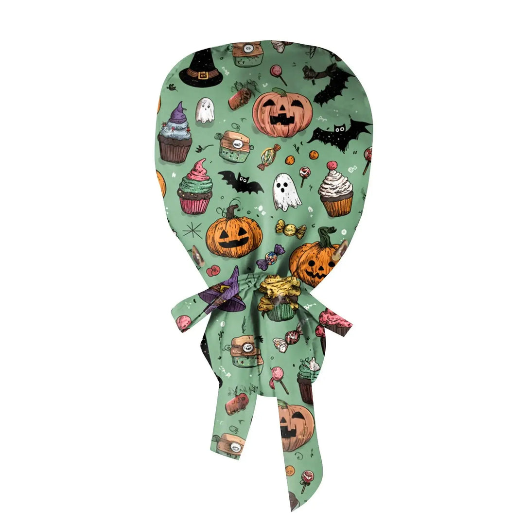 Gorro Quirúrgico para Doctoras o Enfermeras con estampados de Halloween Unisex - Scrub Cap con Estampado para Trabajo Médico. Estilo Casual hechos de Algodón, Cómodos y Elegantes. CJdropshipping