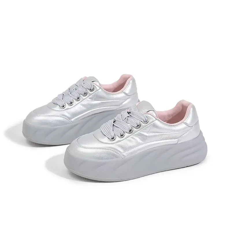 Zapatos blancos para mujer 2025, nuevas zapatillas planas, estilo coreano, deportes informales, zapatos de pan versátiles MedSurgery Store For Digital Health