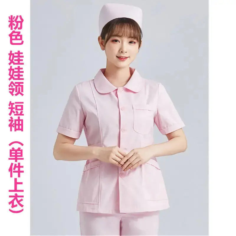 Uniforme de Enfermera Blanco Elite - Top Médico Ajustable de Manga Corta para Mujer CJdropshipping