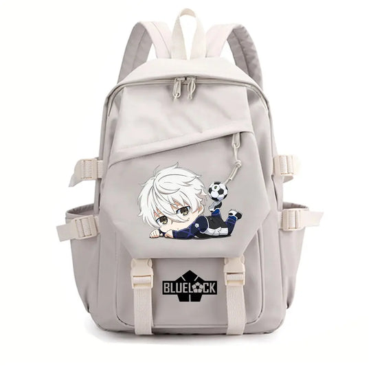 Mochila con cerradura azul de Anime, mochilas de viaje a la moda para hombres y mujeres, bolso escolar para deportes al aire libre MedSurgery Store For Digital Health