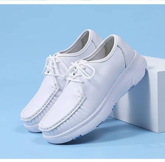 STRONGSHEN, zapatos blancos con plataforma, zapatos de enfermera para mujer, zapatos de trabajo ligeros y cómodos informales, zapatos antideslizantes a la moda para mujer MedSurgery Store For Digital Health