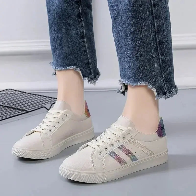 *Zapatos Informales Vulcanizados De Cuero Pu Para Mujer, Zapatillas De Deporte Blancas, Moda De Primavera, Nuevo Zapatos Off White MedSurgery Store For Digital Health