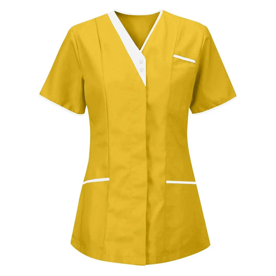Filipina Médica Elite ISHOWTIENDA - Uniforme Clínico Ergonómico de Manga Corta con Cuello en V CJdropshipping