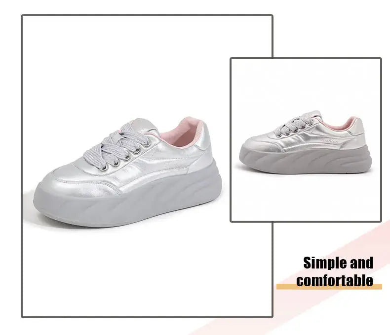 Zapatos blancos para mujer 2025, nuevas zapatillas planas, estilo coreano, deportes informales, zapatos de pan versátiles MedSurgery Store For Digital Health