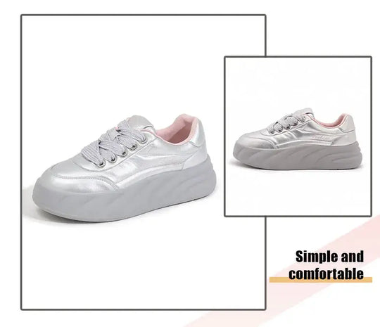 Zapatos blancos para mujer 2025, nuevas zapatillas planas, estilo coreano, deportes informales, zapatos de pan versátiles MedSurgery Store For Digital Health