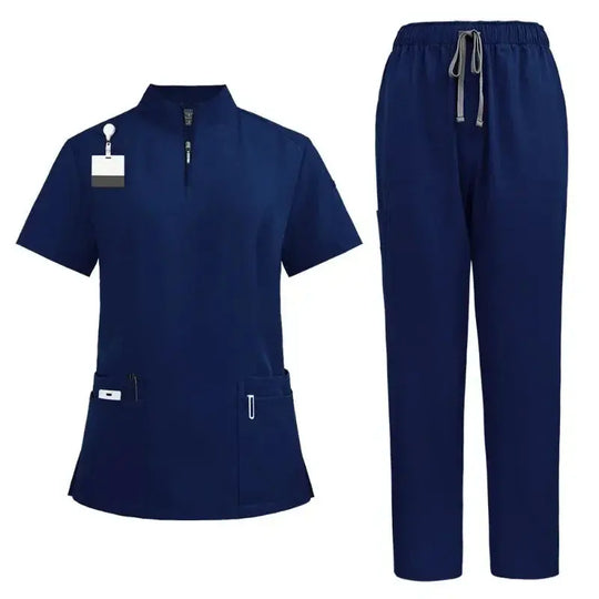 Uniformes quirúrgicos para médico y enfermera, conjunto exfoliante para mujer, Ropa de Trabajo para salón de belleza, bata clínica, pantalones superiores, traje túnica de enfermería para Spa CJdropshipping