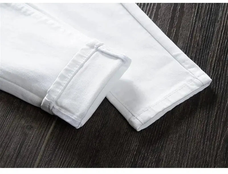 Pantalones pitillo blancos para mujer, Vaqueros largos ajustados de cintura alta, elásticos, a la moda, primavera, verano y otoño, 2022 MedSurgery Store For Digital Health