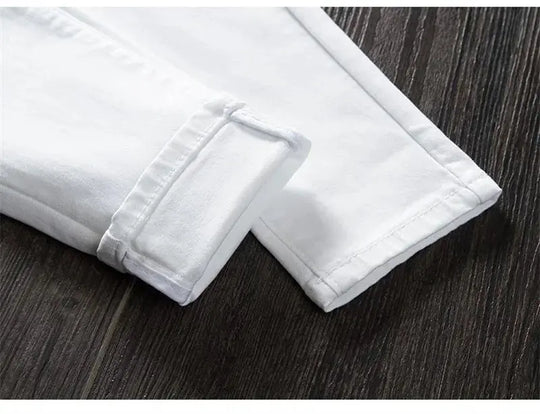 Pantalones pitillo blancos para mujer, Vaqueros largos ajustados de cintura alta, elásticos, a la moda, primavera, verano y otoño, 2022 MedSurgery Store For Digital Health