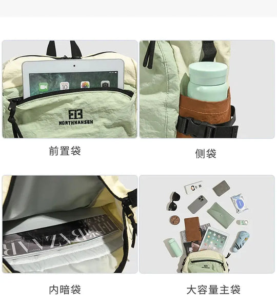 Mochila exterior de doble hombro para mujer, de gran capacidad. Es portátil y adecuado para desplazamientos, viajes. Es un cas MedSurgery Store For Digital Health