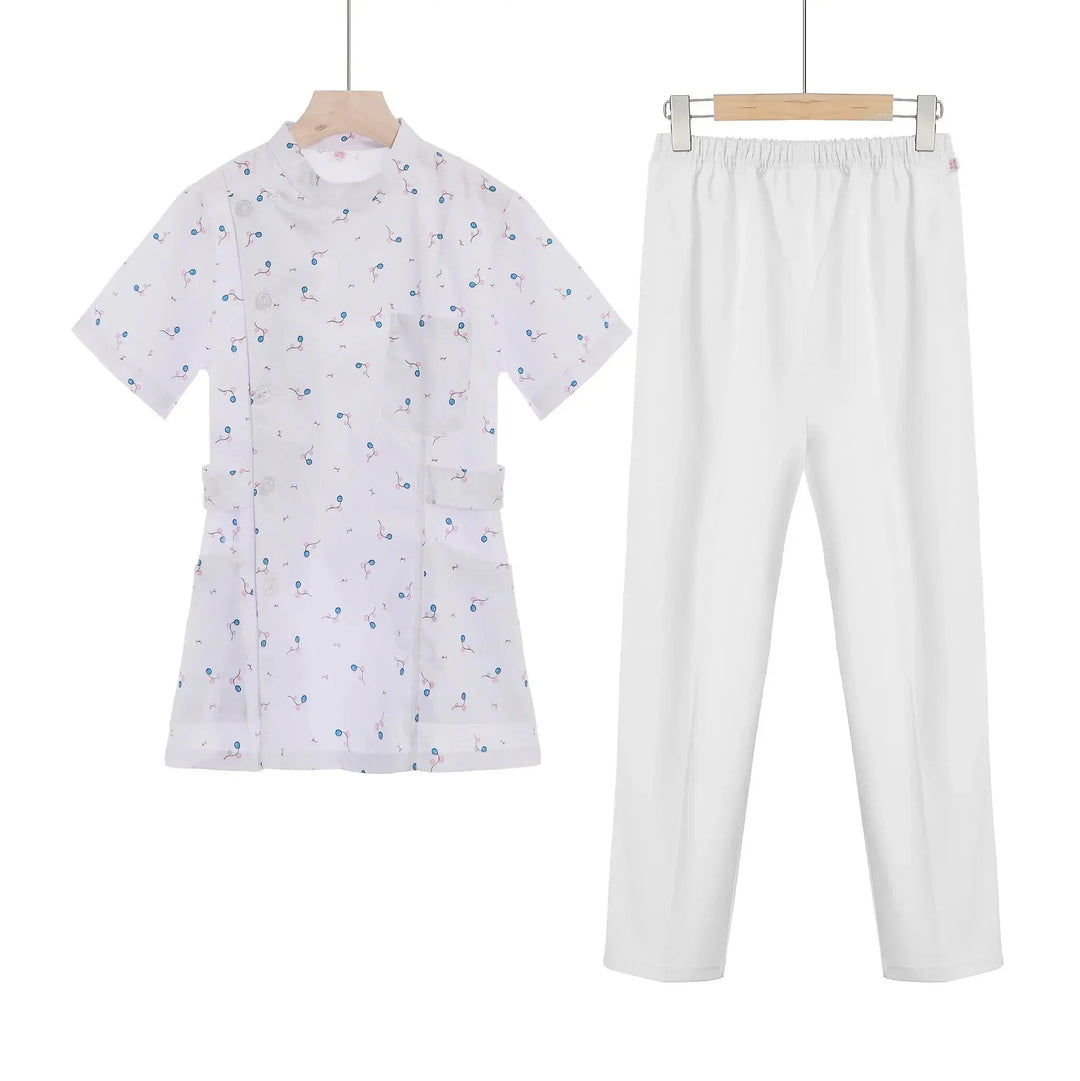 Conjunto de exfoliantes cortos rosas, uniforme médico para enfermera y Doctor, prendas de vestir para mujer, traje de dos piezas para enfermería, vestido de hospital para salón de belleza con logo MedSurgery Store For Digital Health