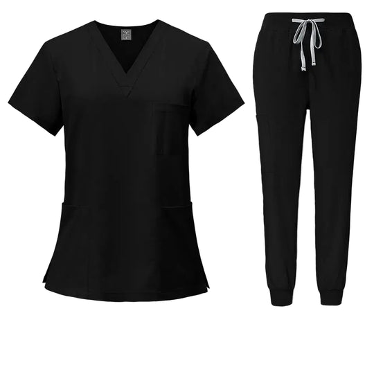 Uniforme médico ajustado para mujer, conjuntos de batas, accesorios de enfermería, batas de cirugía hospitalaria, clínica Dental, salón de belleza, ropa de trabajo CJdropshipping