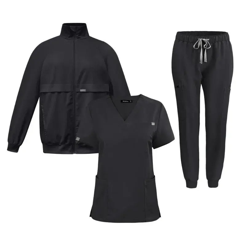 Top de trabajo, uniforme de médico y enfermera, pantalones sencillos con más bolsillos, pantalones de exfoliación Dental, trajes médicos Unisex, conjunto de 3 piezas CJdropshipping