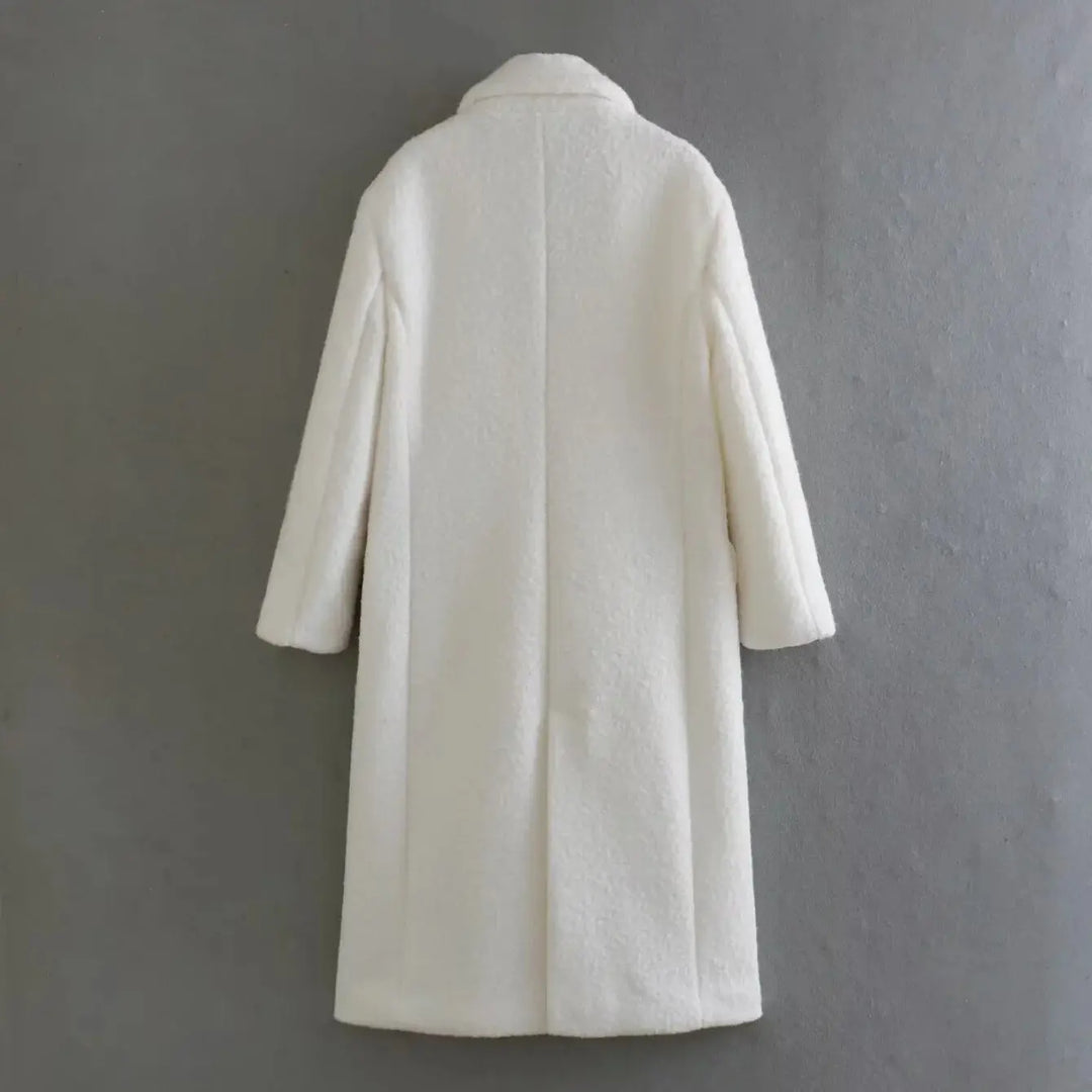 2025 Chaqueta larga de lana para mujer Otoño Invierno mujer abrigo de Cachemira medio largo de lana mezclas de manga larga prendas de vestir elegantes de un solo pecho MedSurgery Store For Digital Health