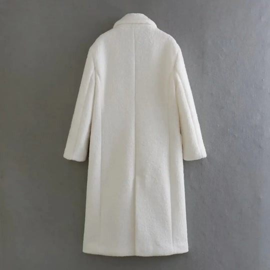 2025 Chaqueta larga de lana para mujer Otoño Invierno mujer abrigo de Cachemira medio largo de lana mezclas de manga larga prendas de vestir elegantes de un solo pecho MedSurgery Store For Digital Health