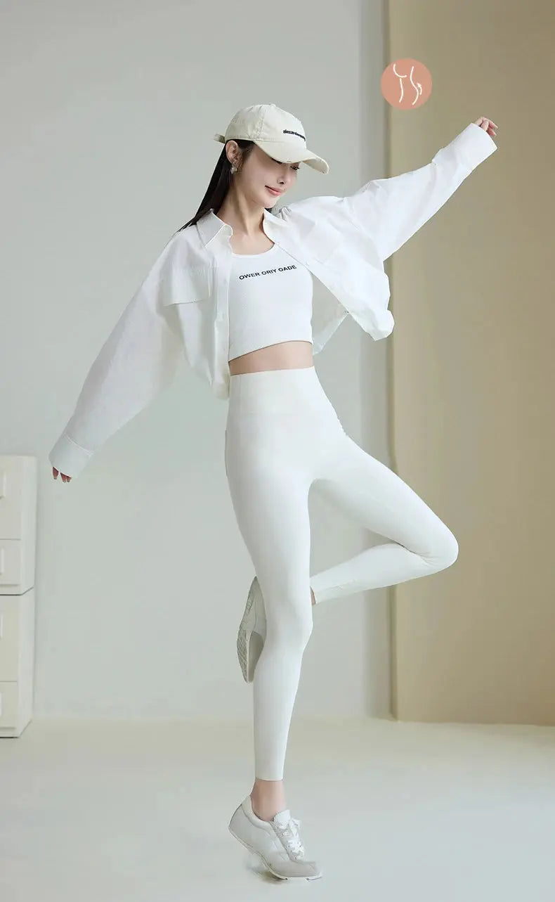 BIVIGAOS 2025 Primavera Verano bolsillo trasero Leggings de piel de tiburón mujeres blanco apretado Casual deporte Fitness Leggings pantalones pitillo MedSurgery Store For Digital Health