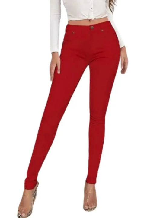 Pantalones vaqueros elásticos de algodón para mujer, pantalón informal, blanco, ultraelástico, cómodo, para el trabajo MedSurgery Store For Digital Health