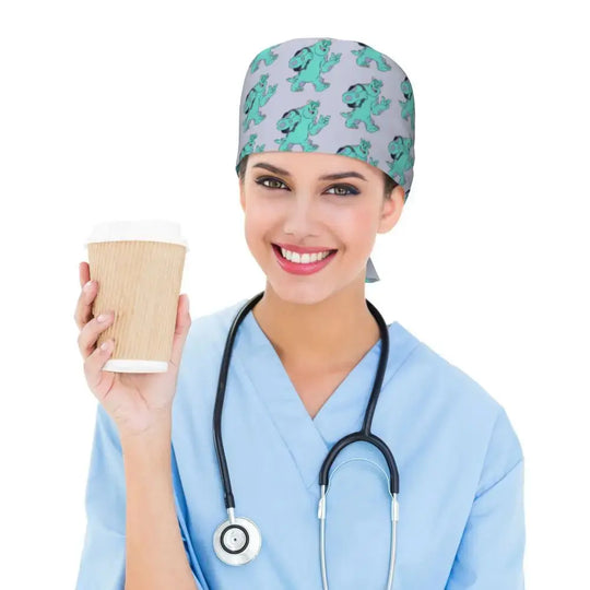 Gorro de trabajo ajustable personalizado con dibujos animados de la Universidad de Monsters, gorro quirúrgico para hombres y mujeres, gorro quirúrgico para enfermería, médico y cirujano MedSurgery Store For Digital Health