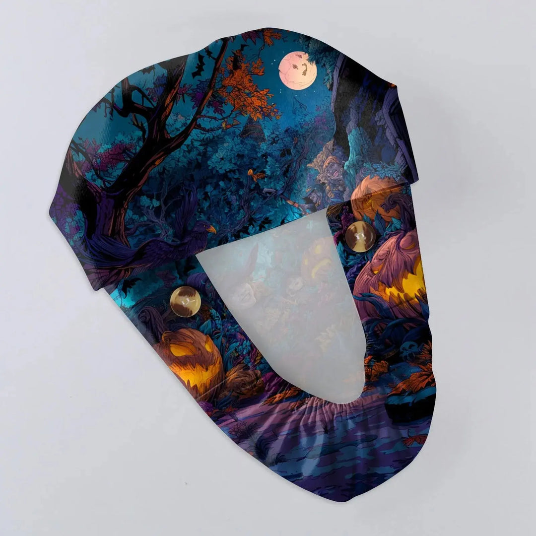 Gorro Quirúrgico para Doctoras o Enfermeras con estampados de Halloween Unisex - Scrub Cap con Estampado para Trabajo Médico. Estilo Casual hechos de Algodón, Cómodos y Elegantes. CJdropshipping