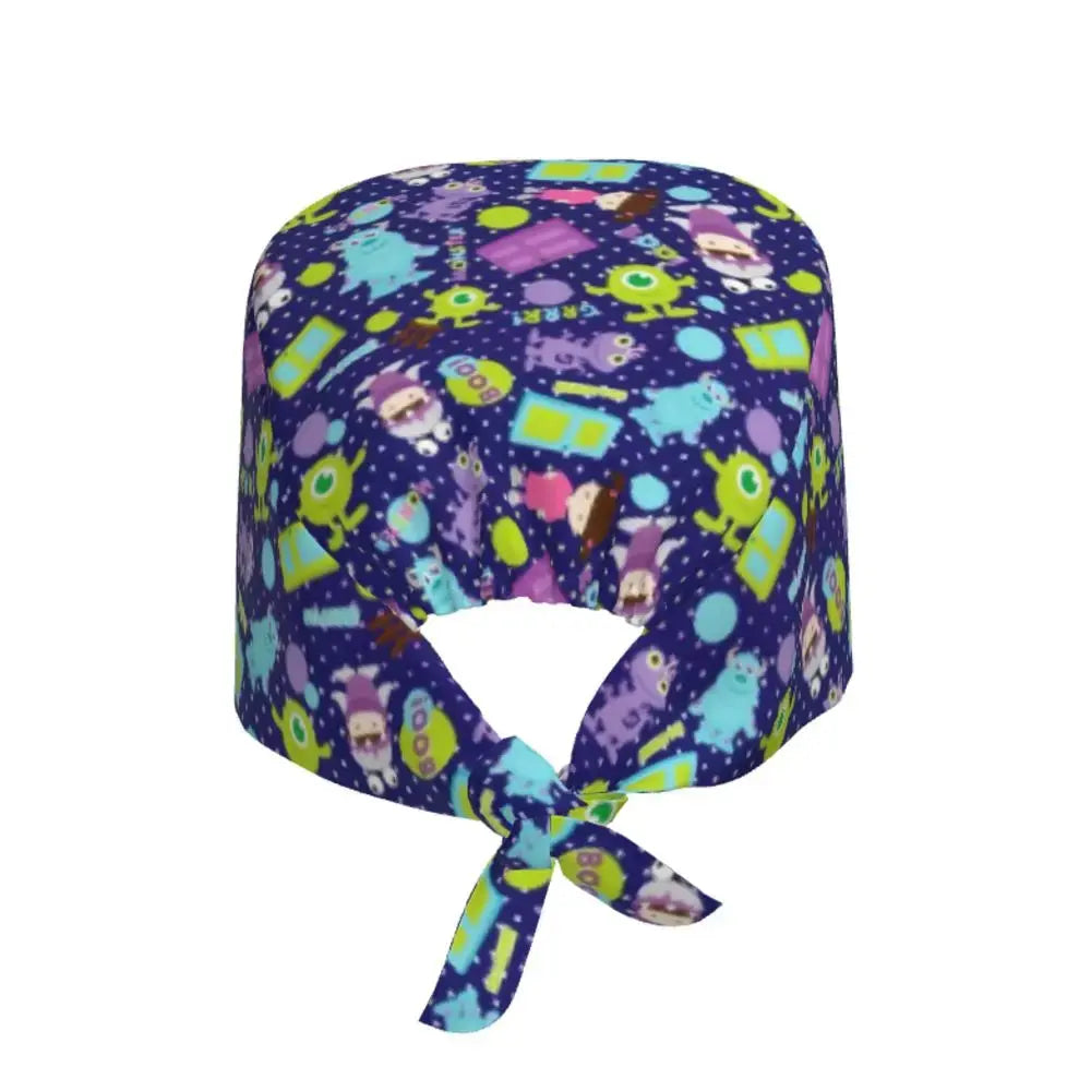Gorro de trabajo ajustable personalizado con dibujos animados de la Universidad de Monsters, gorro quirúrgico para hombres y mujeres, gorro quirúrgico para enfermería, médico y cirujano MedSurgery Store For Digital Health
