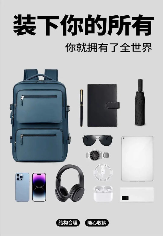Mochila de viaje grande para mujeres y hombres, bolso de cabina, mochila impermeable multifuncional para avión con carga USB, mochila antirrobo MedSurgery Store For Digital Health
