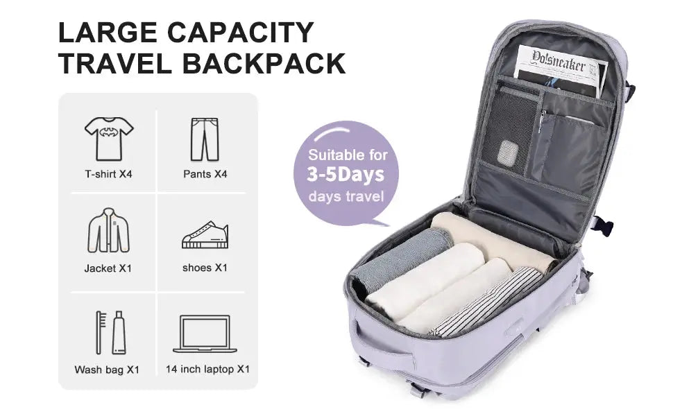 Mochila de viaje para mujer, mochila de mano, mochila para portátil TSA aprobada por vuelo, bolsa de enfermera universitaria, mochila informal para fin de semana MedSurgery Store For Digital Health