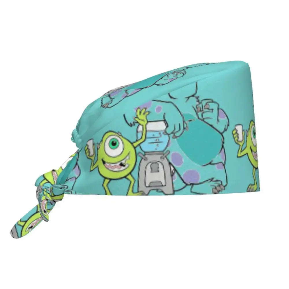 Gorro de trabajo ajustable personalizado con dibujos animados de la Universidad de Monsters, gorro quirúrgico para hombres y mujeres, gorro quirúrgico para enfermería, médico y cirujano MedSurgery Store For Digital Health
