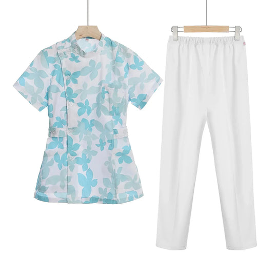 Conjunto de exfoliantes cortos rosas, uniforme médico para enfermera y Doctor, prendas de vestir para mujer, traje de dos piezas para enfermería, vestido de hospital para salón de belleza con logo MedSurgery Store For Digital Health