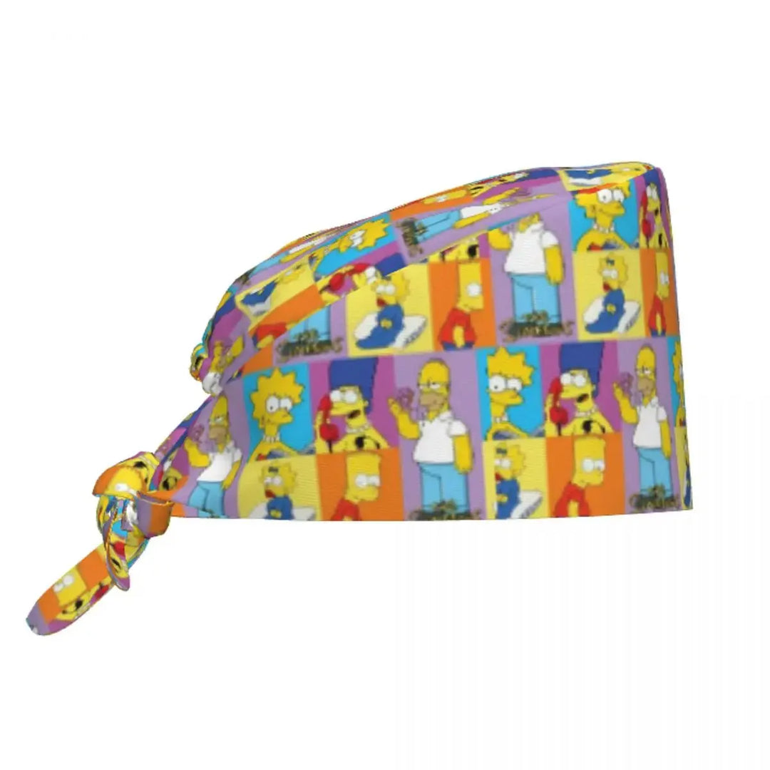 Personalizado The Simpsons Cartoon personal médico Scrubs Hat hombres mujeres médico enfermería gorro quirúrgico Scrub Caps MedSurgery Store For Digital Health