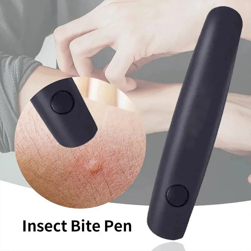 Para picazón, picadura, insecto, mosquito, bolígrafo portátil, negro, alivia los niños adultos, antipicazón físico, palo para dejar de picazón, antipruriginoso MedSurgery Store For Digital Health