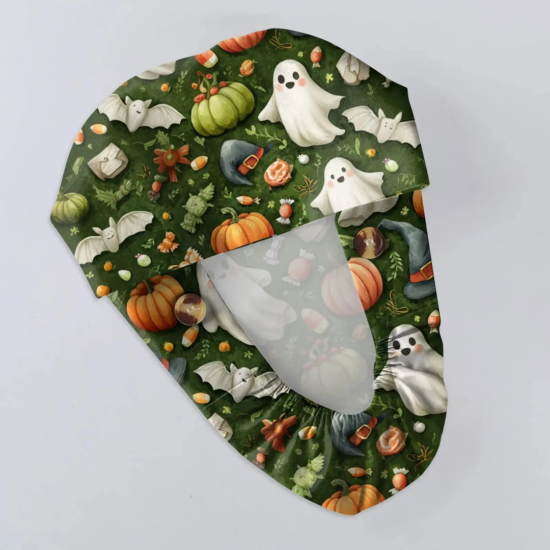 Gorro Quirúrgico para Doctoras o Enfermeras con estampados de Halloween Unisex - Scrub Cap con Estampado para Trabajo Médico. Estilo Casual hechos de Algodón, Cómodos y Elegantes. CJdropshipping