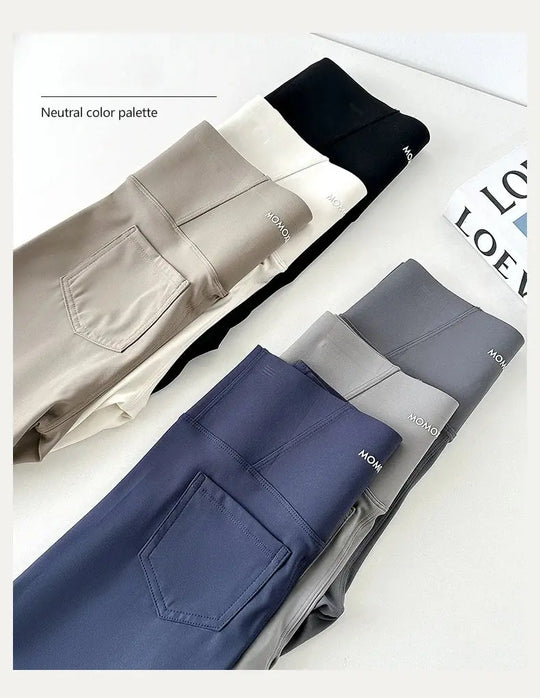 BIVIGAOS 2025 Primavera Verano bolsillo trasero Leggings de piel de tiburón mujeres blanco apretado Casual deporte Fitness Leggings pantalones pitillo MedSurgery Store For Digital Health