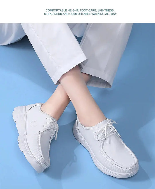 STRONGSHEN, zapatos blancos con plataforma, zapatos de enfermera para mujer, zapatos de trabajo ligeros y cómodos informales, zapatos antideslizantes a la moda para mujer MedSurgery Store For Digital Health